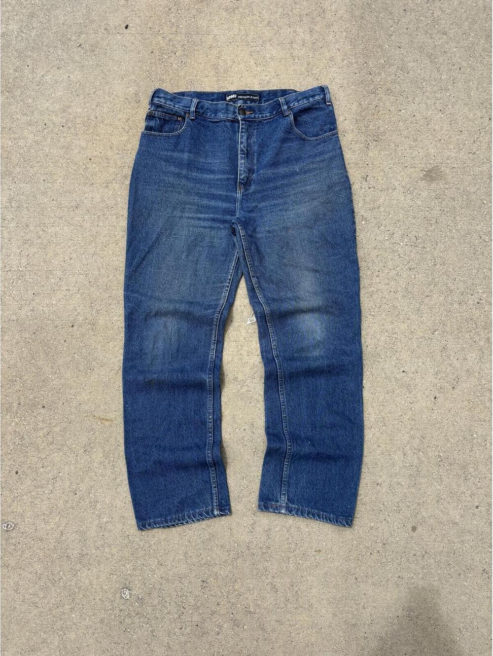 Vintage GWG Faded Blue Straight-Leg Denim Jeans Size 34